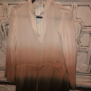 Ombré romper with tie waste